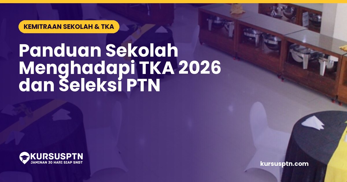 Guru dan kepala sekolah berdiskusi tentang evaluasi TKA 2026 serta persiapan seleksi PTN siswa kelas 12